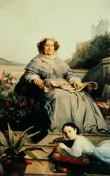 Madame Clicquot portréja, született Ponsardin 1777-1866 lányával, 1851 és 1860 között.