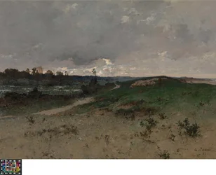 Tájkép Saint-Jean-le-Thomas (Normandia) közelében