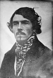 Eugène Delacroix szemből ábrázolt portréja, fej és vállak, 1842