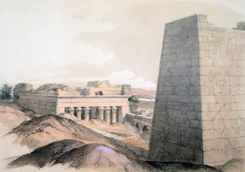 "Edfu temploma", Egyiptom, 19. század