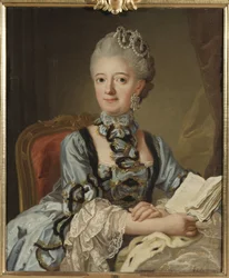 Louisa Ulrika Poroszország, Svédország és Finnország királynője – Louisa Ulrika porosz királynő (1720-1782), svéd királynő portréja, Pasch, Lorenz, az ifjabb (1733-1805). Olajfestmény