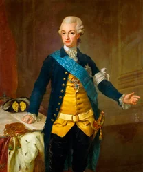 "III. Gusztáv svéd király (1771-1792) portréja" (III. Gusztáv svéd portréja) Lorenz II Pasch (1733-1805) festménye