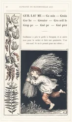 Guillaume, Kid, Grain, Grain, Spray, Currant, Grappe, Guepe, Guepier, 20. oldal - Ábécé Lili kisasszony, L. Froelich és egy apuka (maga Hetzel) által. Bibliotheque  Magasin d
