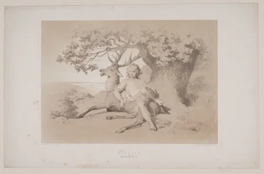 A repülés, p. 23, illusztráció Christian Winther "Flight of the Deer" című művéhez