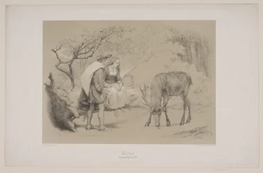 A kereszt, p. 299, illusztráció Christian Winther "Flight of the Deer" című művéhez
