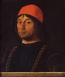Giovanni Bentivoglio portréja, 1492 körül (tempera a panelen)