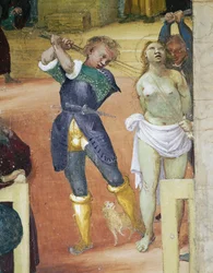 Szent Borbála mártíromsága, részlet a Szent Borbála történeteiből