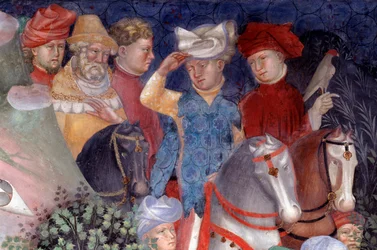 Keresztelő Szent János predikációja a tömegnek, részlet (Freskó