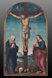 Keresztrefeszítés, 1500-24 körül (olaj, tábla)