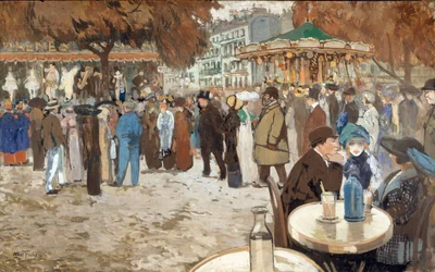 Fête foraine, boulevard de Clichy, 1910 körül (olaj, vászon)