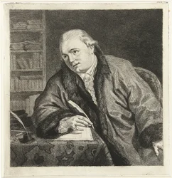 Johan Antoni Kauclitz Colizzi zeneszerző és rézkarc portréja 1742-1808, 1780-as évek