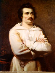 Honore de Balzac (1799-1850) portréja 19. század (festmény)