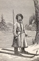 Az oroszországi Votiak szülötte, Victor Meignan "Párizstól Pekinig a szibériai havakon" című művéből, Smeeton-Tilly (Burne Smeeton (fl. 1840-60) és Auguste Tilly (megh. 1898) metszetei, 1889-ben megjelent (engravír)