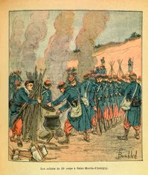 Kelet hadserege, Eugene Sergeant, Grenest, illusztrálta: Louis Bombled (1862-1927) (francia-német háború; hadjárat 1870-1871): A Saint Martin d
