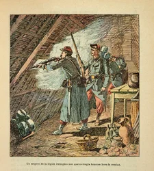 Eugene Sergent, Grenest néven ismert Loire armee, Louis Bombled (1862-1927) illusztrálásával (francia-német háború; hadjárat 1870-1871): Orléans-i csata október 11-én