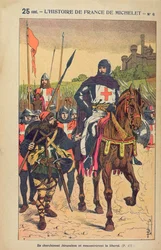 A keresztes hadjáratok indulása, illusztráció Jules Michelet (1798-1874) „Histoire de France” című művéből, 1900 körül