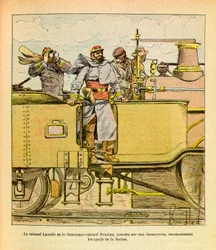 Eugene Sergeant keleti hadereje, Grenest mellett, Louis Bombled (1862-1927) illusztrálásával (francia-német háború; hadjárat 1870-1871): 1870 decemberében Lavalle ezredes és Bramas alezredes felismerte a mozdony partját. Saone