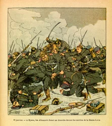 Eugene Sergeant keleti hadserege, Grenest néven, Louis Bombled (1862-1927) illusztrációjával (francia-német háború; 1870-1871-es hadjárat): Január 18-án