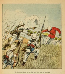 A madagaszkári háború – Az 1885–1895-ös francia expedíciók anekdotikus története, Henri Galli dit Galllichet (1854–1922), illusztrálta: Louis Bombled (1862–1927): Magángyűjtemény