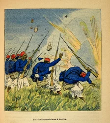 A madagaszkári háború – Az 1885–1895-ös francia expedíciók anekdotikus története, Henri Galli dit Galllichet (1854–1922), illusztrálta: Louis Bombled (1862–1927): Magángyűjtemény