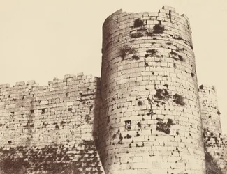Kalaat-El-Hosn, Második kiállítás, Külső, saroktorony, délnyugat,1859 (fotó)