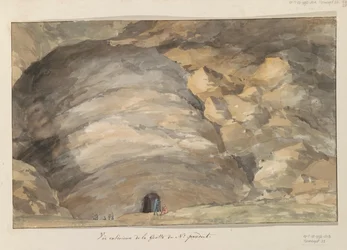 Külső furgon grot Santa Maria Capella Az előző sz. barlangjának külső képe (cím az objektumon) Utazások Olaszországban, Szicíliában és Máltán - 1778 (sorozat címe)