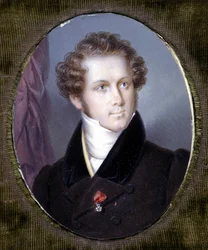 Vincenzo Bellini (1801 - 1835) portréja, a Dupré miniatűrje. Scala Múzeum. Milánó.