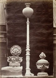 Belső részletek és kandeláberek, Théâtre du Vaudeville, Párizs