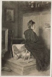 Mary Eysen a meran-obermaisi Holstein-villa műtermében