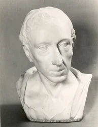Sándor pápa mellszobra (márvány)