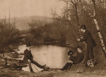 Három férfi a tónál, 1937