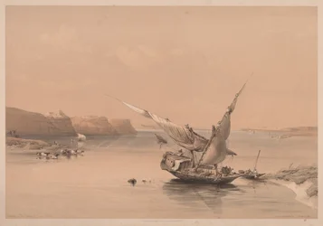 Egyiptom és Núbia: II. kötet – 6. szám, Ibrim erőd megközelítése, Núbia, 1838.