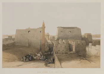 Egyiptom és Núbia, II. kötet: A luxori templom nagy bejárata, 1848.