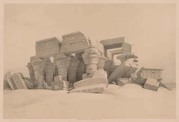 Egyiptom és Núbia: I. kötet – 1. szám, 2. szám, Kom Ombo templomának portikuszának maradványai, 1838.