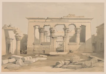 Egyiptom és Núbia: I. kötet – 28. szám, Kalabsi templomának portikusa, 1838.