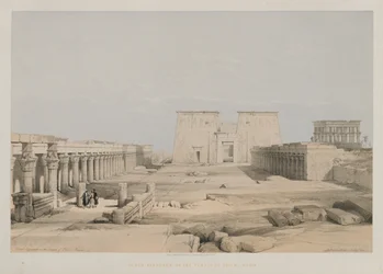 Egyiptom és Núbia, I. kötet: Grand Approach to the Temple of Philae, Nubia, 1847.