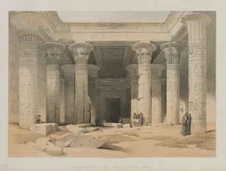 Egyiptom és Núbia, I. kötet: Grand Portico of the Temple of Philae, Núbia, 1847.