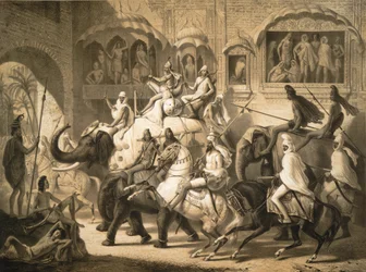 Egy utca Lahore-ban (1842. március)