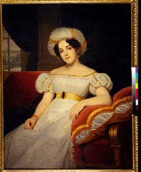 Natalja Sztyepanovna Golicina hercegnő portréja, szül. Apraksina grófnő (1794-1890). Louis Hersent (1777-1860) festménye, olaj, vászon