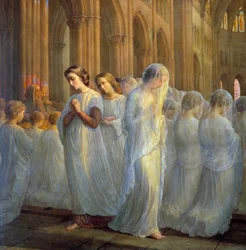 A Lélek verse; Elsőáldozó. Anne Francois Louis Janmot (1814-1892) festménye