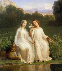A lélek verse; Virginitas. Anne Francois Louis Janmot (1814-1892) festménye