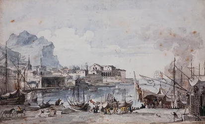Kilátás a palermói kikötőre, 1777