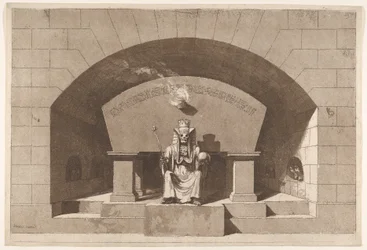 Sír, amelyben a halál szfinxként trónol, kb. 1779-84.