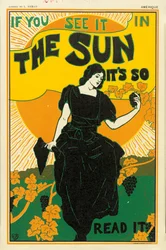 A The Sun újság reklámplakátja, 1895
