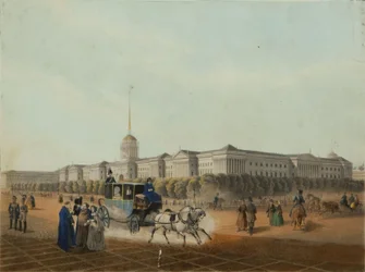 Az Admiralitás Szentpéterváron, 1840-es évek vége.