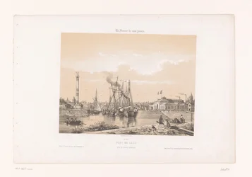 Kilátás Caenre a Cours Caffarelli felől Port de Caen, pris du Cours Caffarelli (cím a tárgyon) Kortárs Franciaország (sorozat címe) La France de nos jours (sorozat címe a tárgyon)