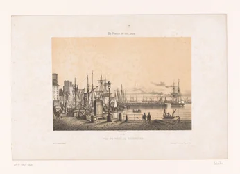 Kilátás Cherbourg kikötőjére Vue du port de Cherbourg (cím a tárgyon) Kortárs Franciaország (sorozat címe) La France de nos jours (sorozat címe a tárgyon)