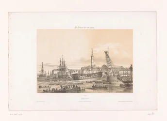Kilátás az Arsenalra Lorient kikötőjében lorient. A Port Military belseje (cím az objektumon) Kortárs Franciaország (sorozat címe) La France de nos jours (sorozat címe a tárgyon)
