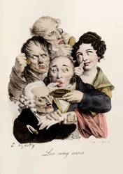 Louis-Leopold Boilly (Louis Leopold Boilly) Les cinq Sens gravírozása