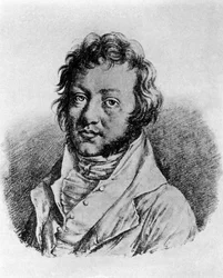 Andre Marie Ampere (1775-1836) francia fizikus portréja. Louis Boilly litográfiája (1761-1845)